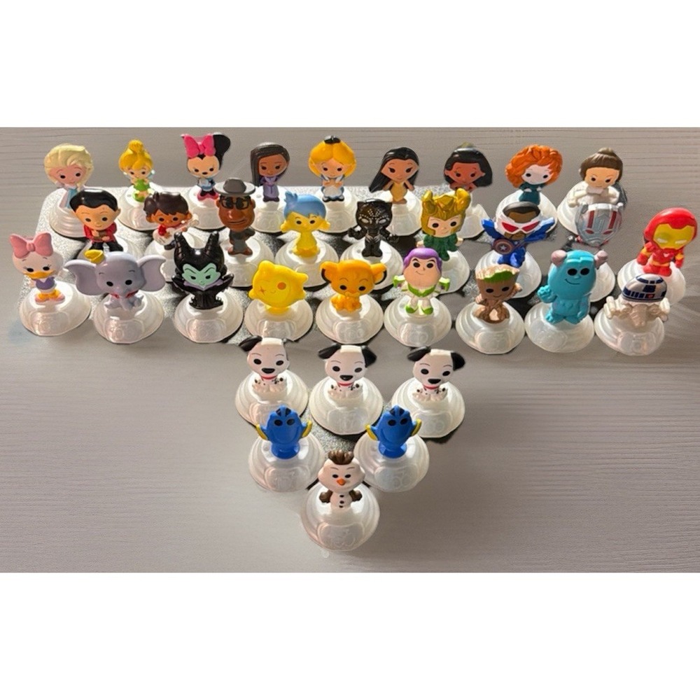 Disney 100 Years Happy Meal Lot Mcdonalds Collectors Figures Toppers Set 33 PCS